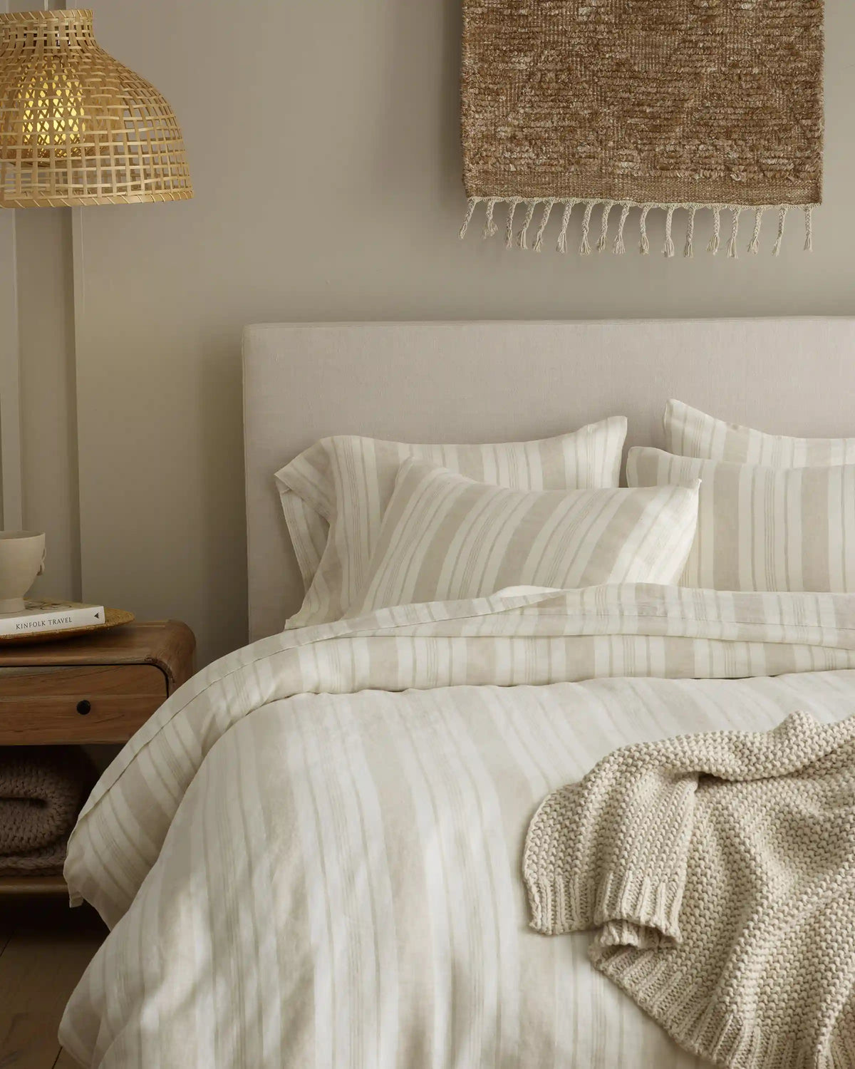 European Linen Modern Stripe Sham Set