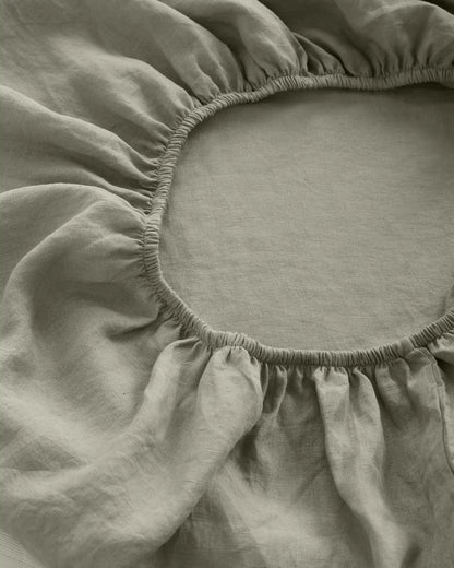 European Linen Fitted Sheet Set