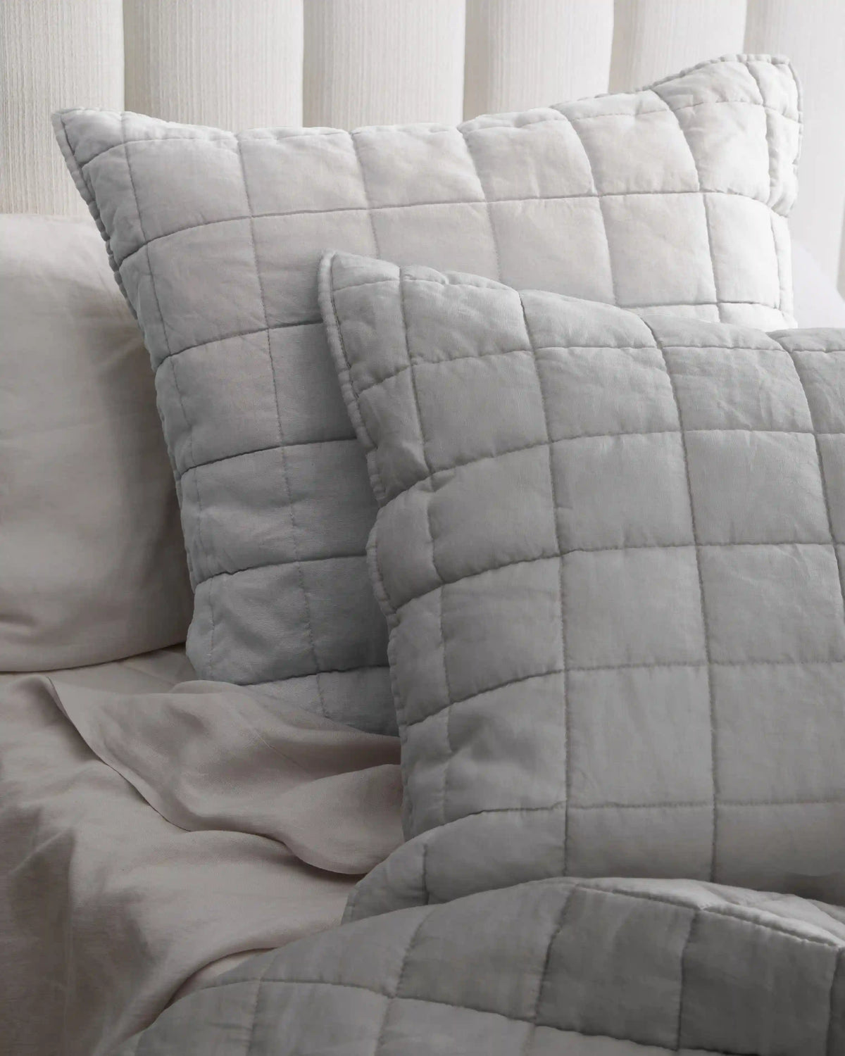 European Linen Box Quilted Euro Sham