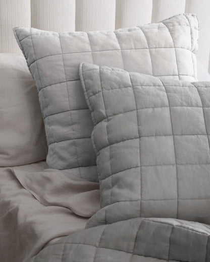 European Linen Box Quilted Euro Sham