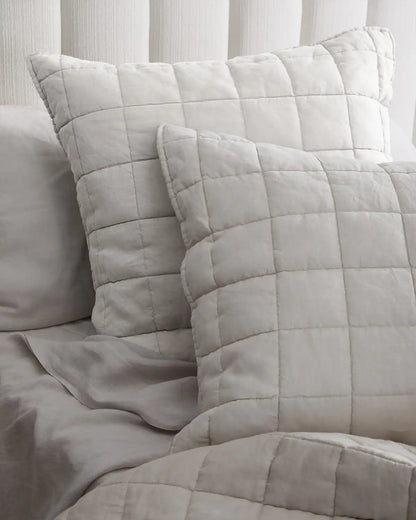 European Linen Box Quilted Euro Sham