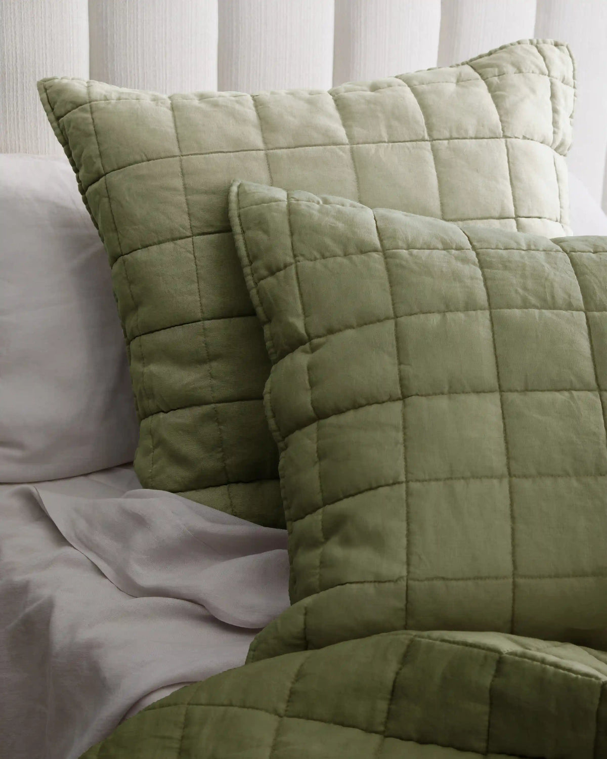 European Linen Box Quilted Euro Sham