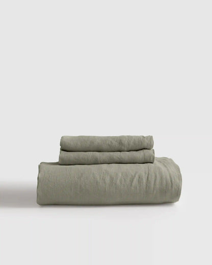 European Linen Fitted Sheet Set