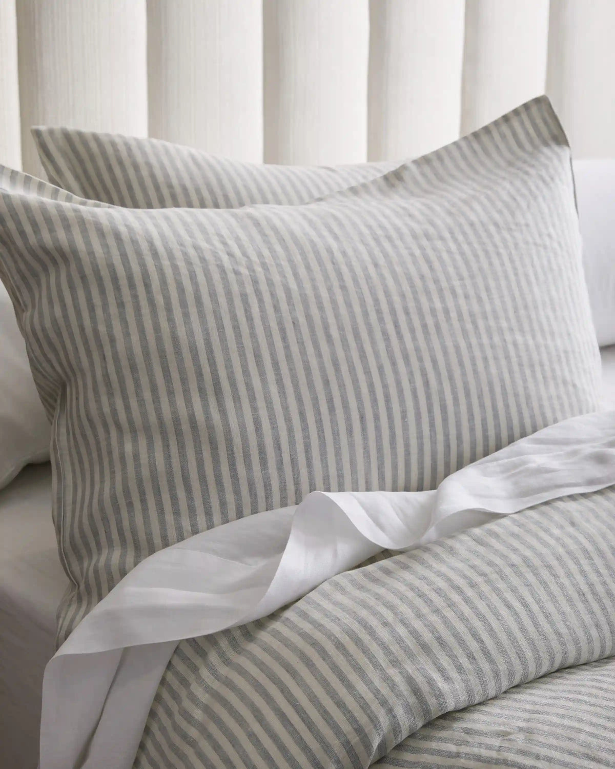 European Linen Stripe Sham Set