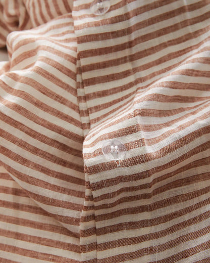 European Linen Stripe Duvet Cover
