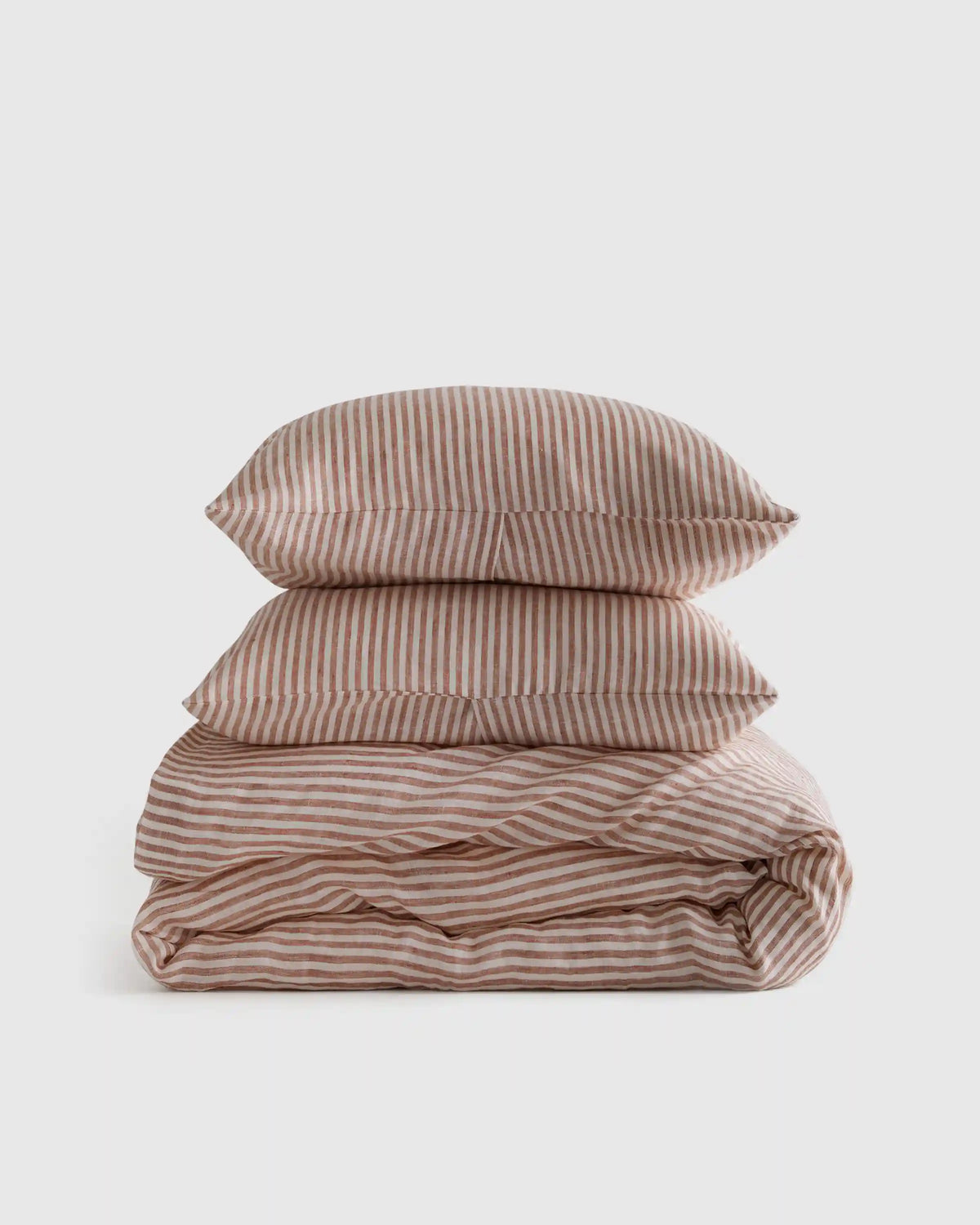 European Linen Stripe Duvet Cover Set