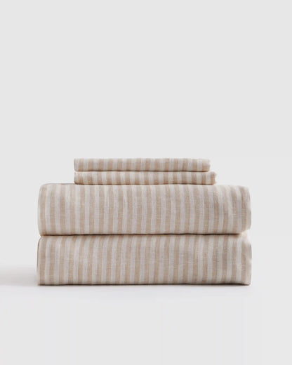 European Linen Fitted Sheet Set