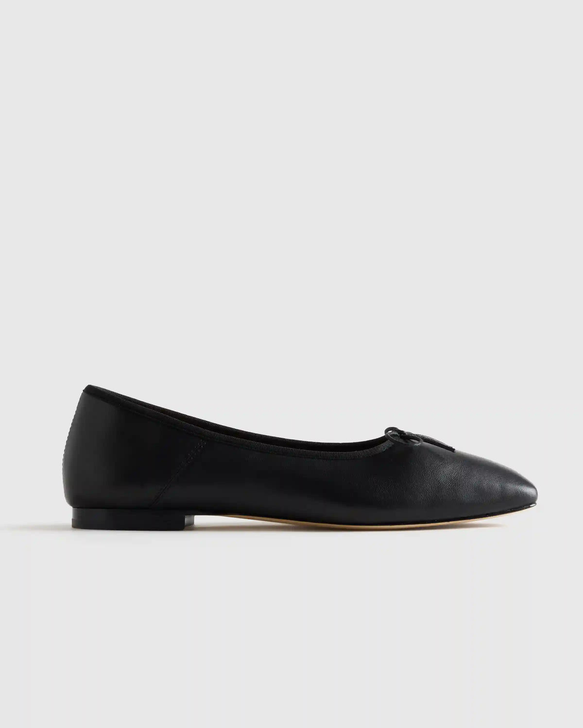 Italian Leather Square Toe Ballet Flat