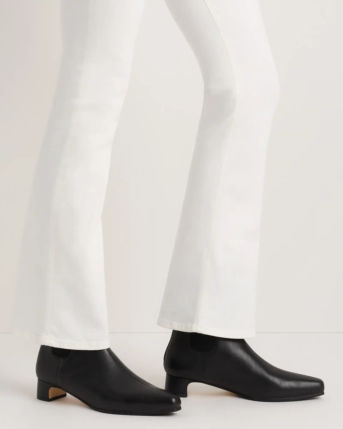 Italian Leather Kitten Heel Ankle Boot