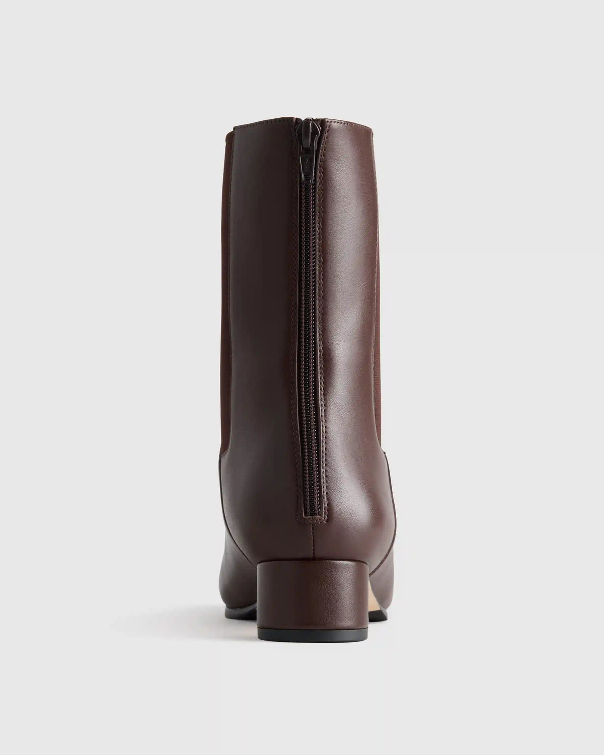 Italian Leather Kitten Heel Ankle Boot