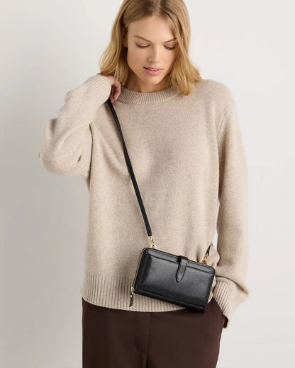 Italian Leather Phone Wallet Crossbody