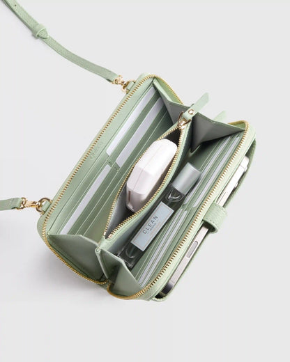 Italian Leather Phone Wallet Crossbody