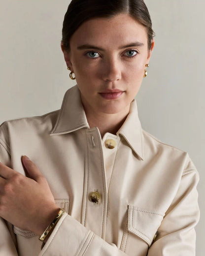 100% Leather Cropped Jacket