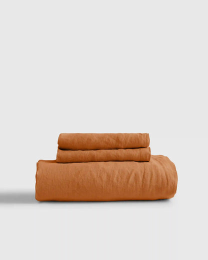 European Linen Fitted Sheet Set