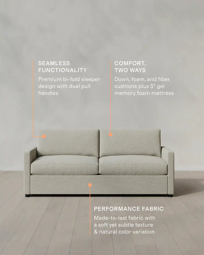 Brennan Sleeper Sofa in Performance Basketweave