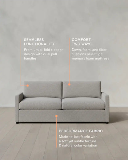 Brennan Sleeper Sofa in Performance Basketweave