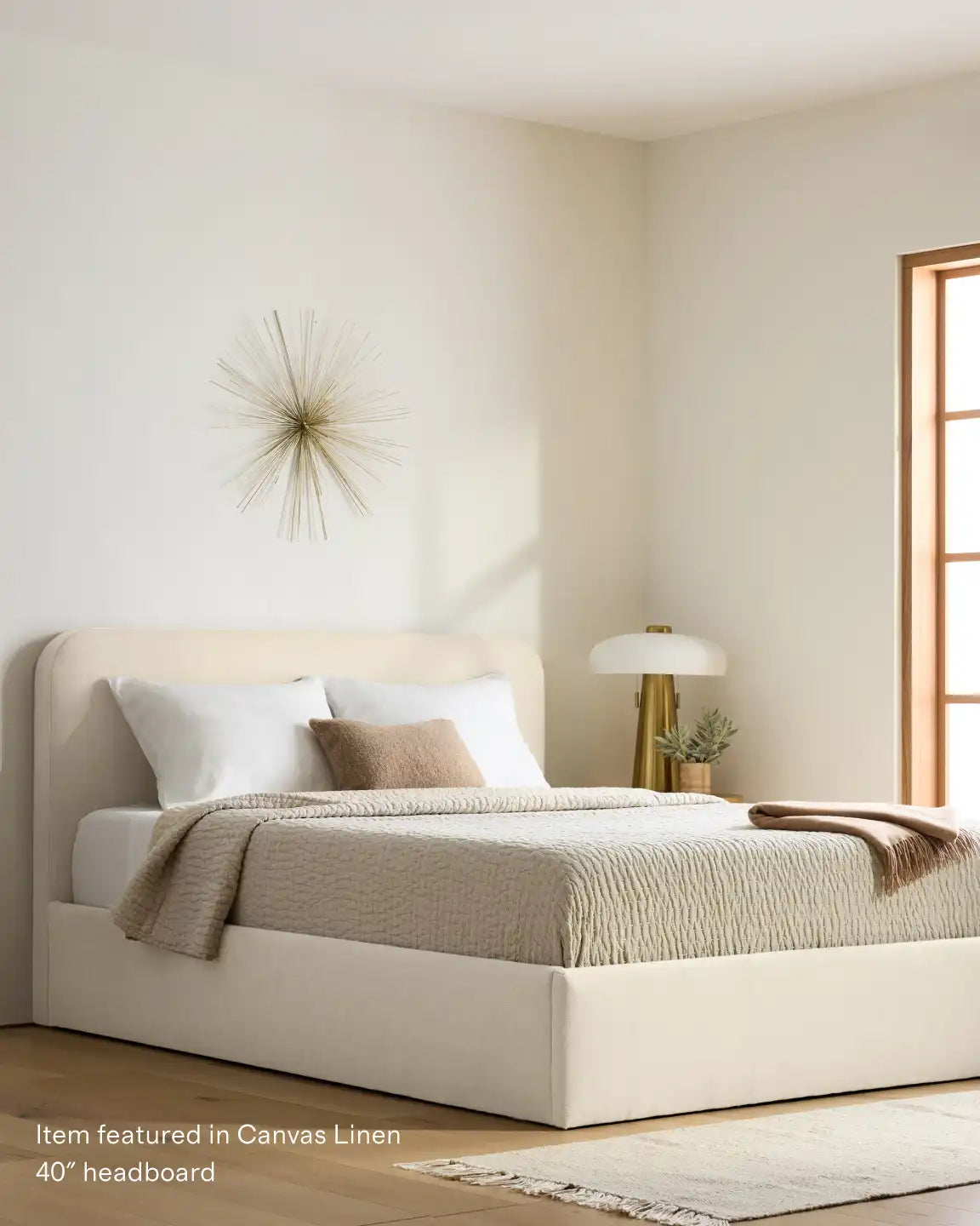 Curved Bed in Performance Velvet