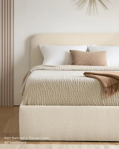 100% Linen Wingback Bed