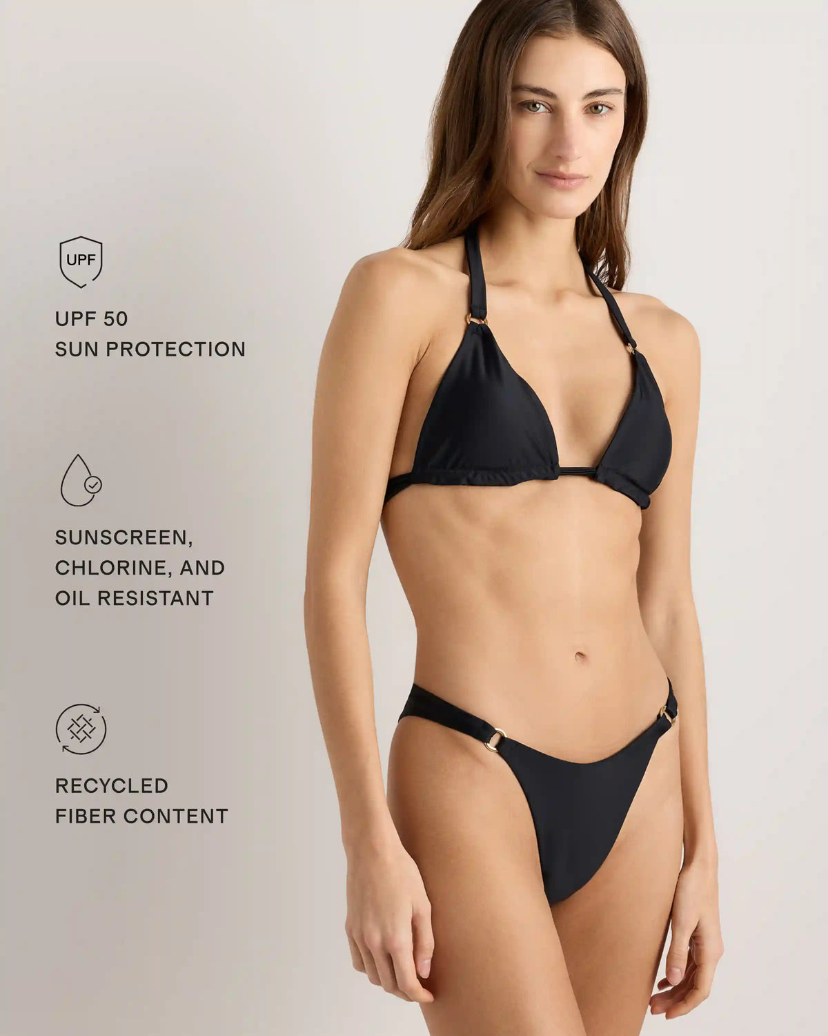 Italian Full Coverage Ring Triangle Bikini Top