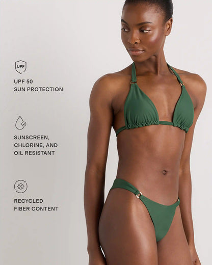 Italian Full Coverage Ring Triangle Bikini Top