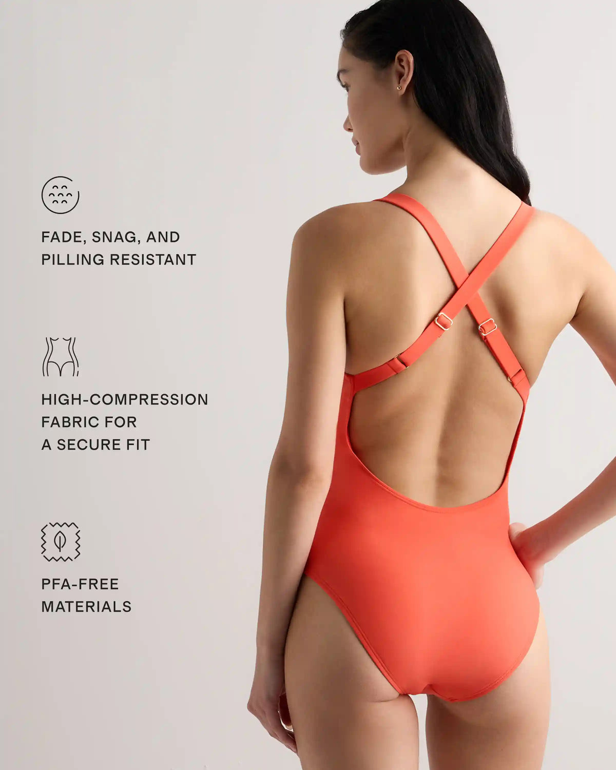 Italian Cross-Back One-Piece Swimsuit