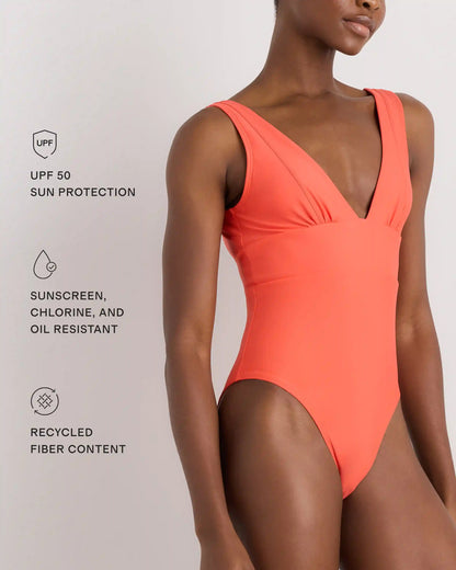 Italian Plunge One-Piece Swimsuit
