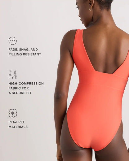 Italian Plunge One-Piece Swimsuit
