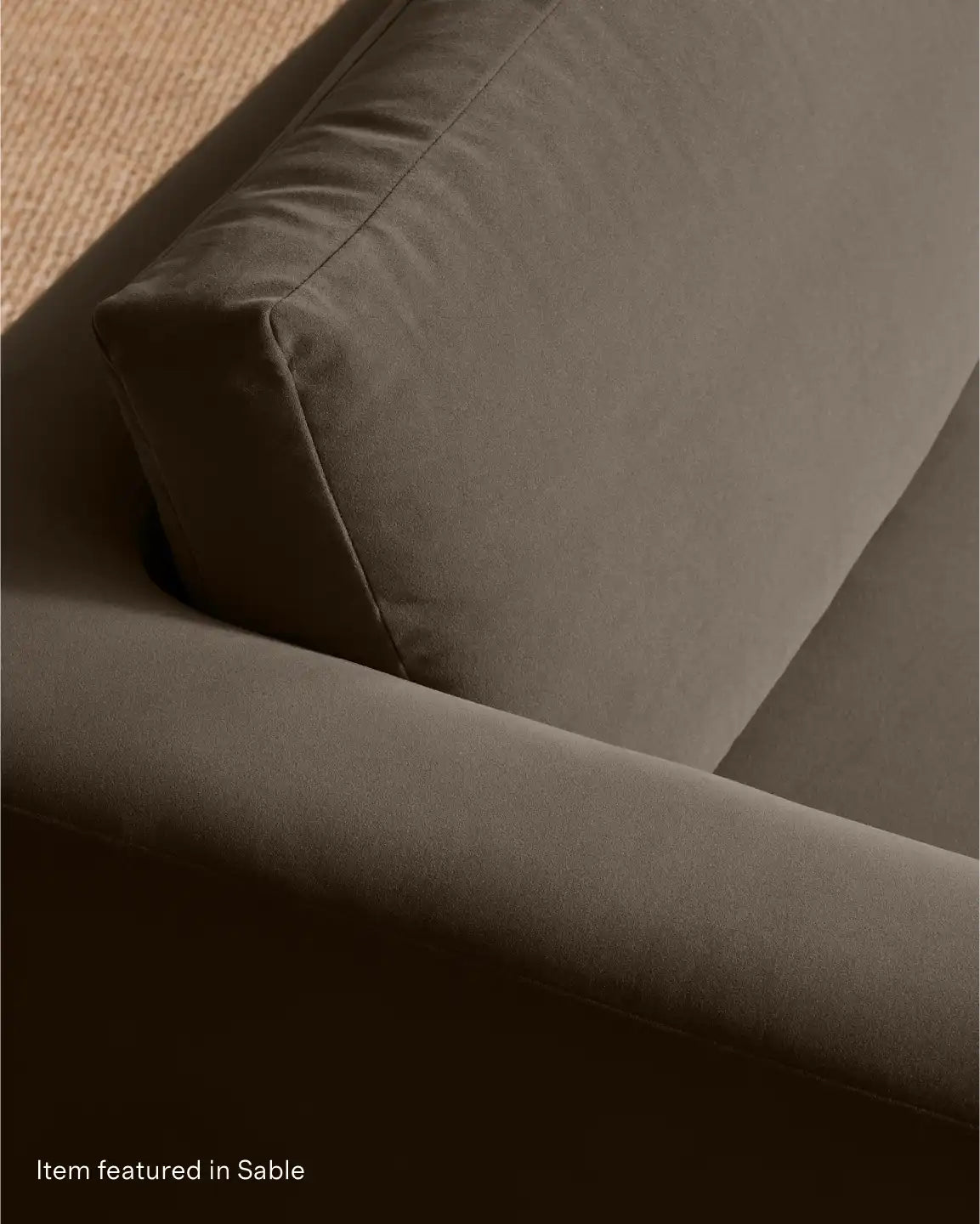 Sierra Curved Arm Chaise Sectional in Performance Velvet