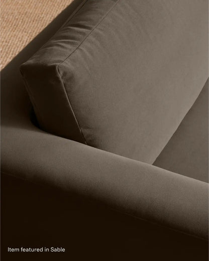 Sierra Curved Arm Chaise Sectional in Performance Velvet