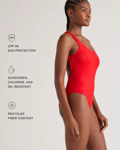 Italian Cross-Back One-Piece Swimsuit