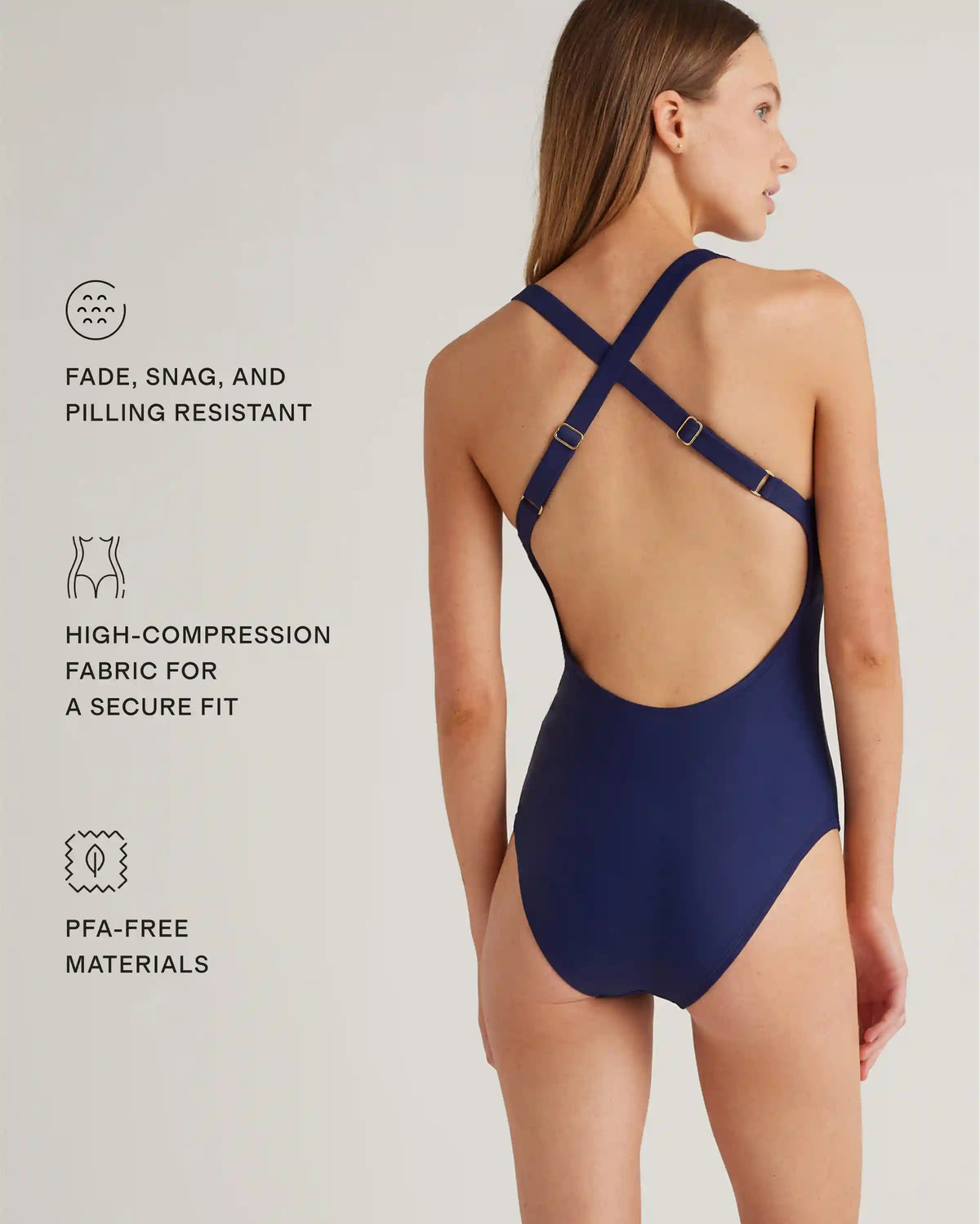 Italian Cross-Back One-Piece Swimsuit