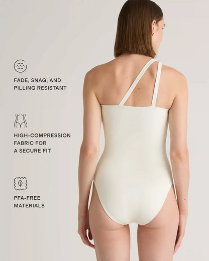Italian One Shoulder One-Piece Swimsuit
