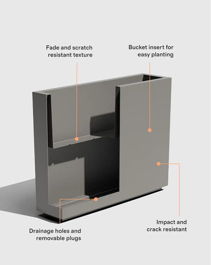 Block Series All Weather Rectangular Planter by Veradek