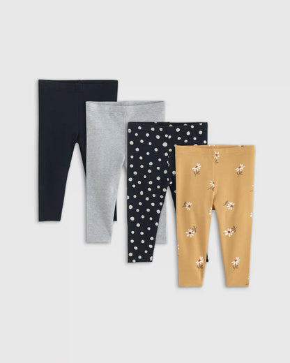 Organic Cotton Leggings 4-Pack