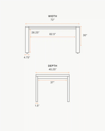 Linear Solid Teak Outdoor Coffee Table