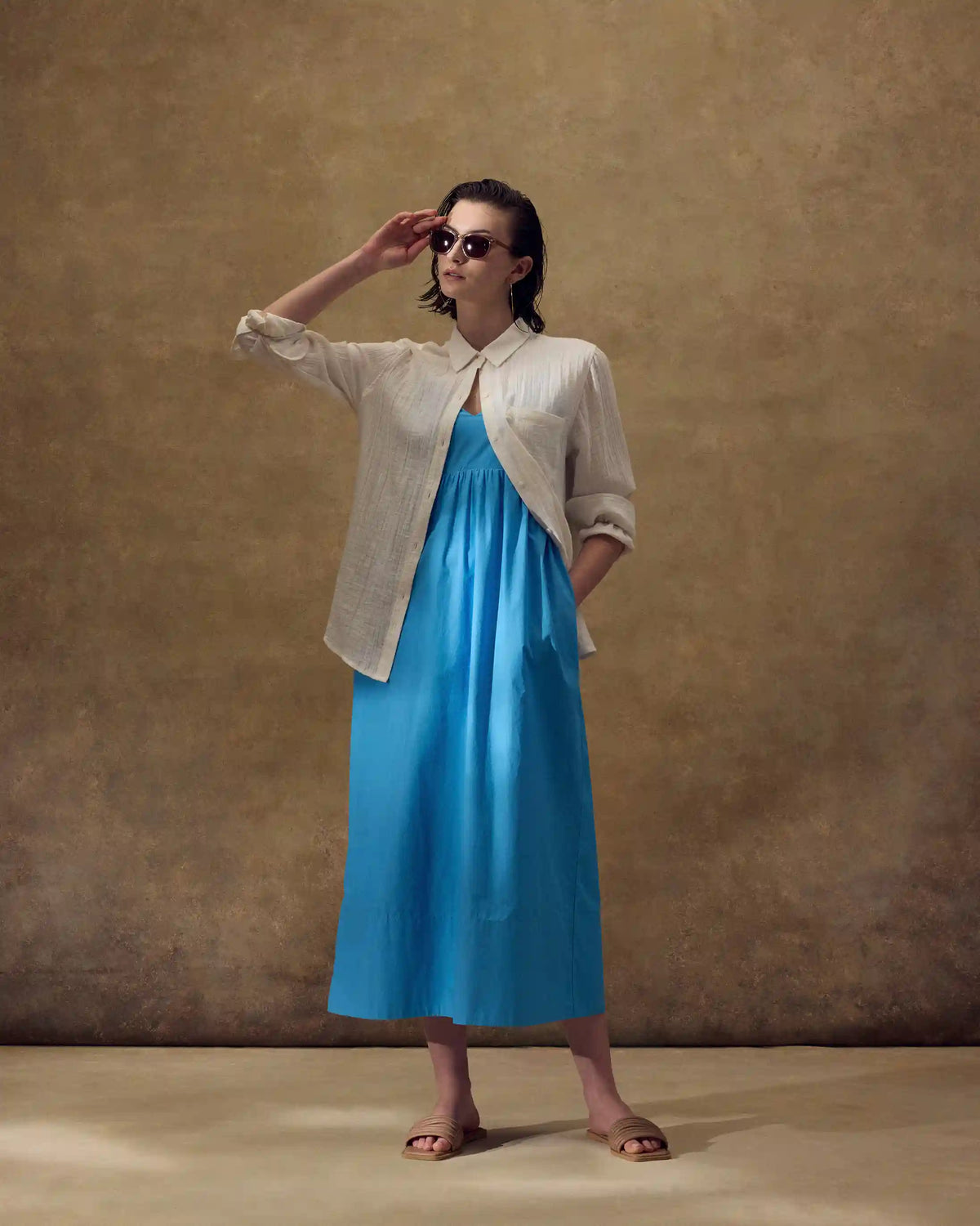 100% Organic Cotton Sleeveless Maxi Dress