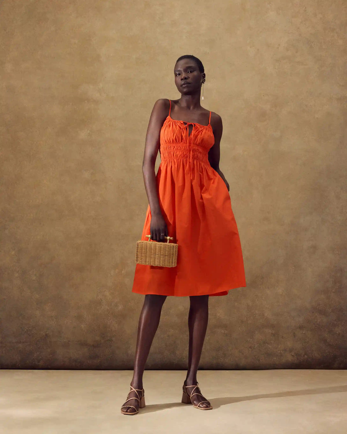 100% Organic Cotton Keyhole Midi Dress