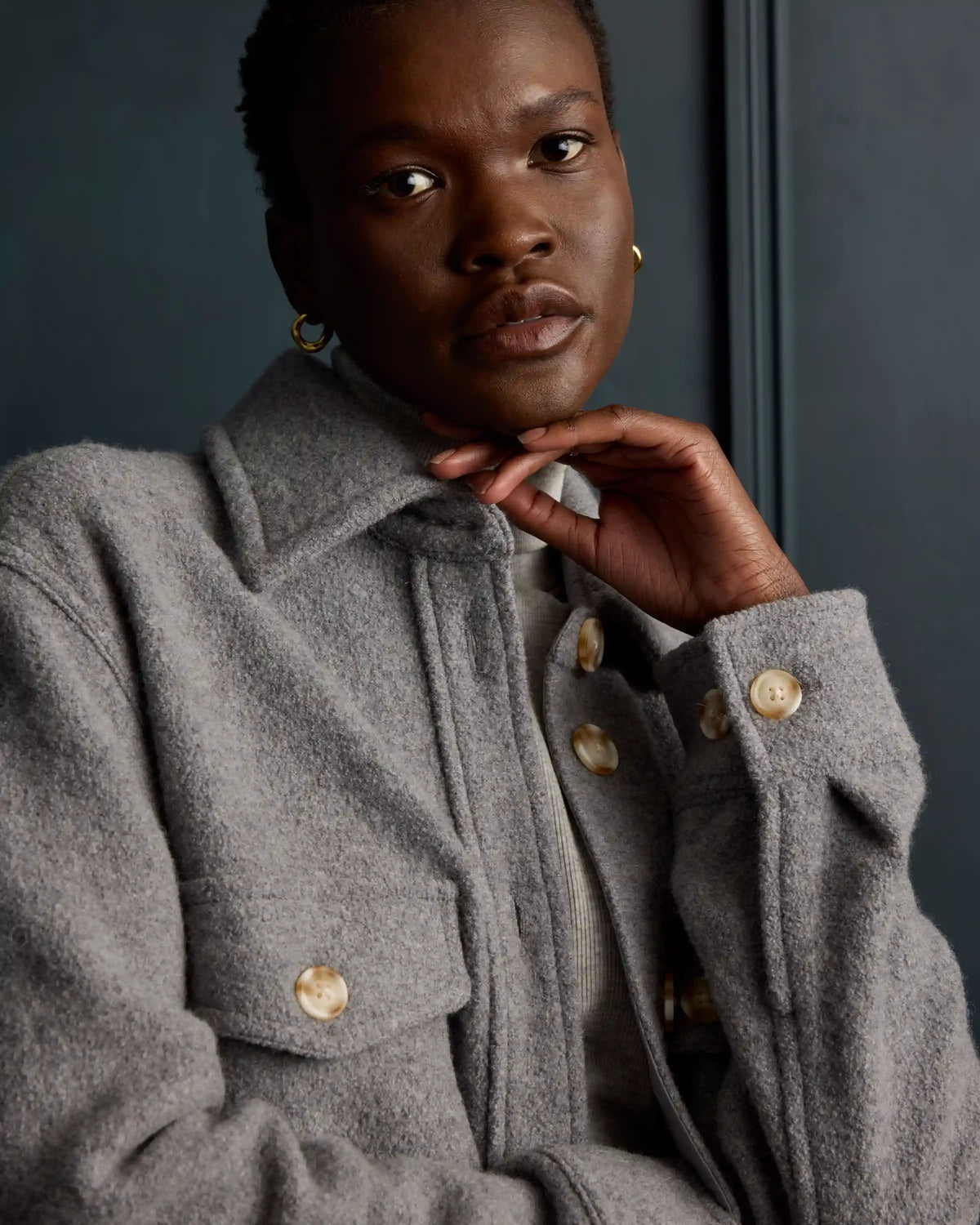 100% Merino Wool Shirt Jacket