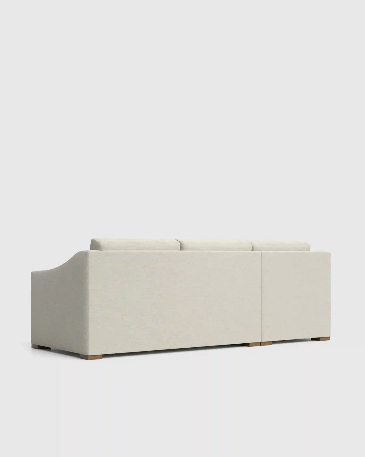 Hollis Slope Arm Chaise Sectional in Performance Basketweave