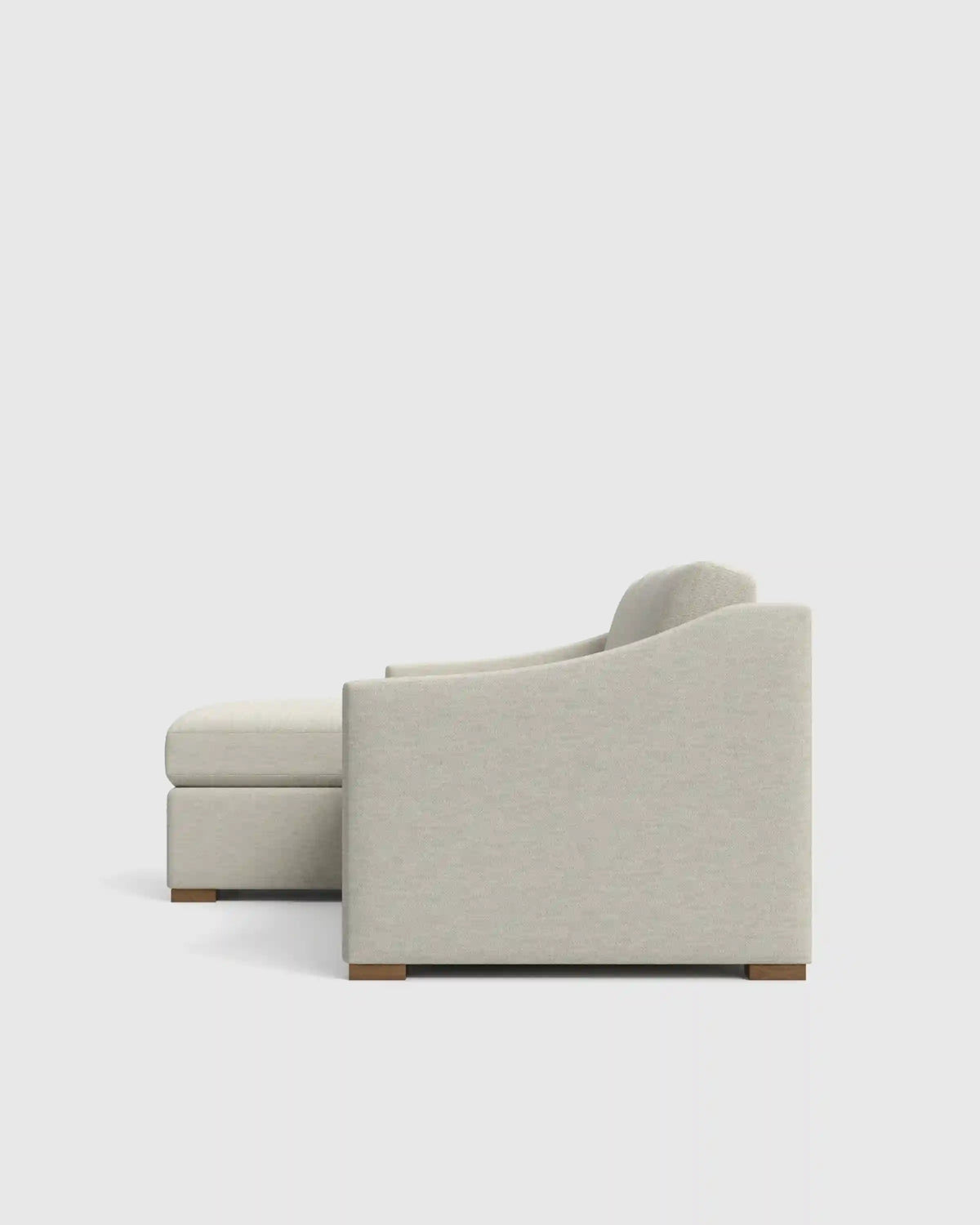Hollis Slope Arm Chaise Sectional in Performance Basketweave