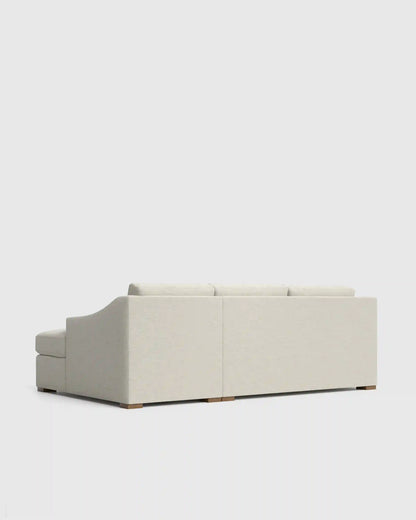 Hollis Slope Arm Chaise Sectional in Performance Basketweave