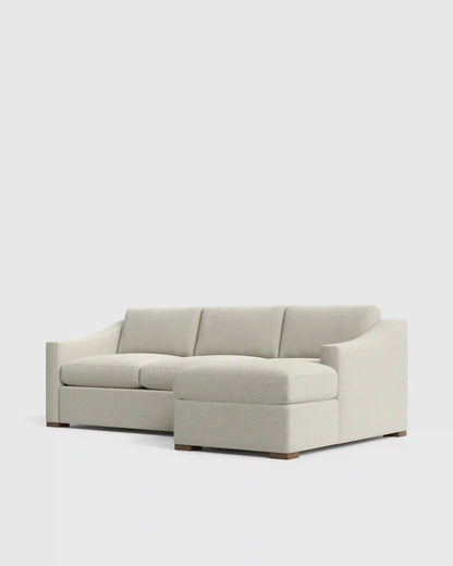 Hollis Slope Arm Chaise Sectional in Performance Basketweave