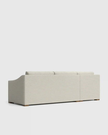 Hollis Slope Arm Chaise Sectional in Performance Basketweave