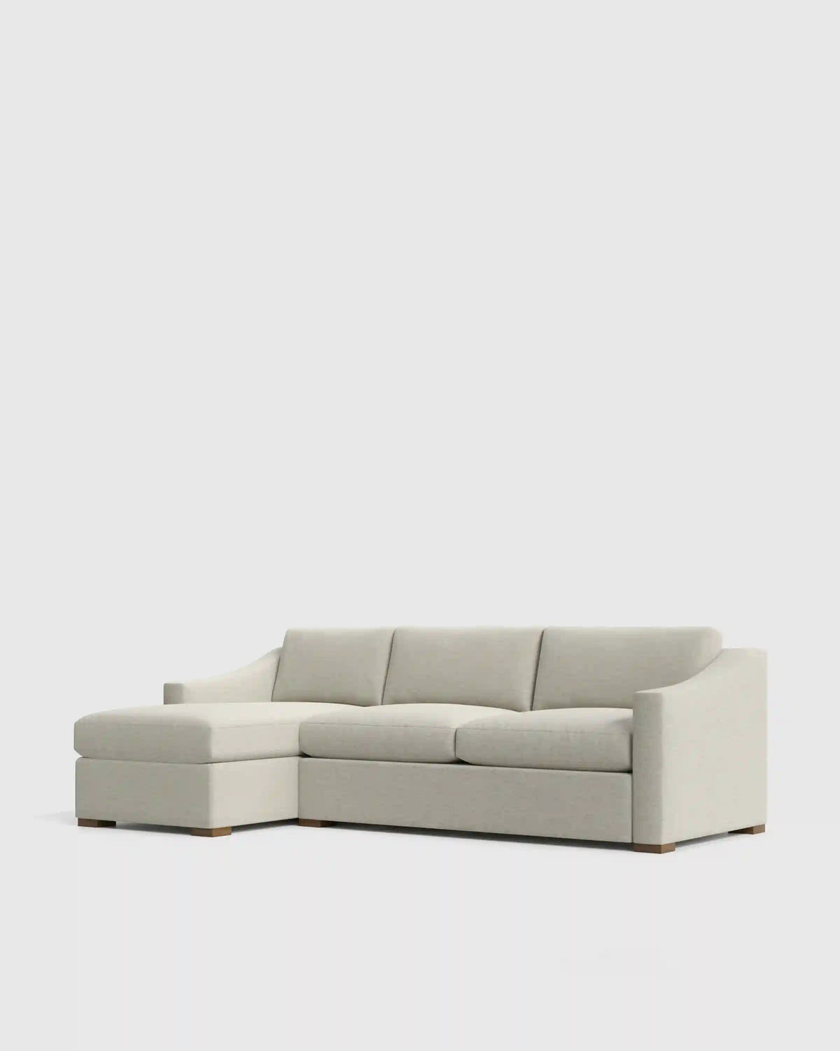 Hollis Slope Arm Chaise Sectional in Performance Basketweave