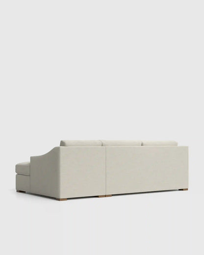 Hollis Slope Arm Chaise Sectional in Performance Basketweave