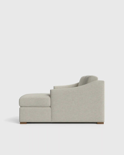 Hollis Slope Arm Chaise Sectional in Performance Basketweave