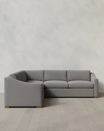 Hollis Slope Arm L Sectional in Performance Basketweave