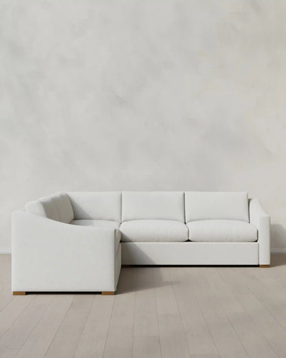 Hollis Slope Arm L Sectional in Performance Basketweave