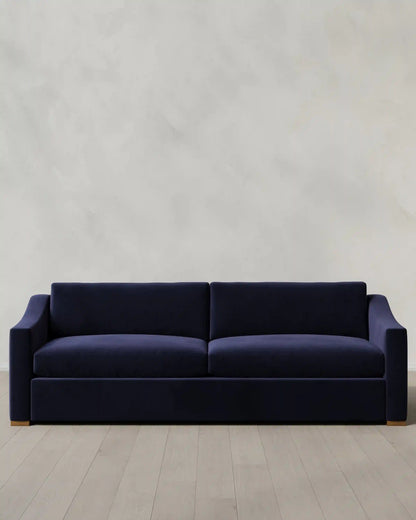 Hollis Slope Arm Sofa in Performance Velvet