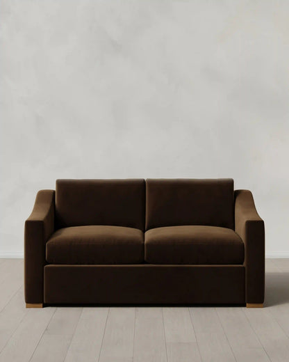 Hollis Slope Arm Sofa in Performance Velvet